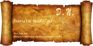 Darula Noémi névjegykártya